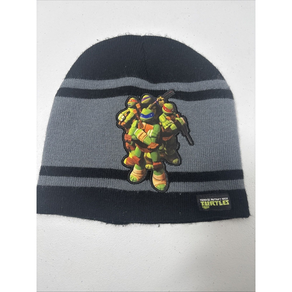 Teenage Mutant Ninja Turtles Winter Knit Skull Cap Hat 2013 EUC